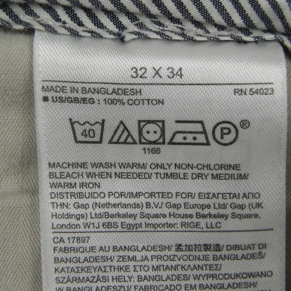 Banana Republic Fulton Chino Mens 32x34 Slim Fit Khaki Tan Cotton Pants Trousers